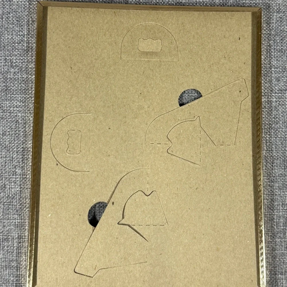VTG Gold Brass Color Metal Picture Frame 8x10 Cardboard Back Vertical Horizontal